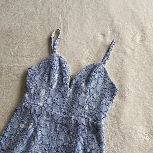 16. NBD x the NAVEN twins baby blue lace mini dress - Picture 5 of 6